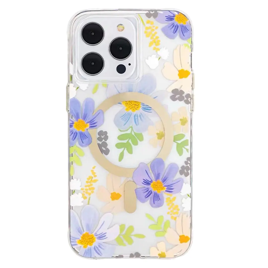 iPhone 15/iPhone 14/iPhone 13 Designed Case Blue Margaret